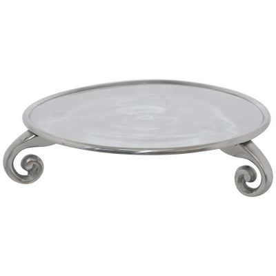 NORDIC ROUND CANDLE PLATE 31CM TRAN