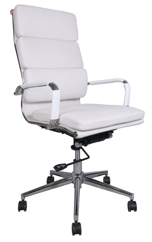 ANCHORAGE HIGH BACK CHAIR - WHITE PU - 120KG DESK