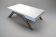 ATHENA COFFEE TABLE - TOP R/BEIGE + BOTTOM WHITE LINEAR CLASSICA