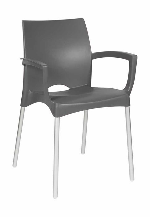 CONTOUR ALEXIS CHAIR - GREY BUZZ