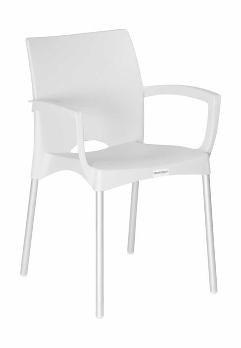CONTOUR ALEXIS CHAIR - WHITE BUZZ