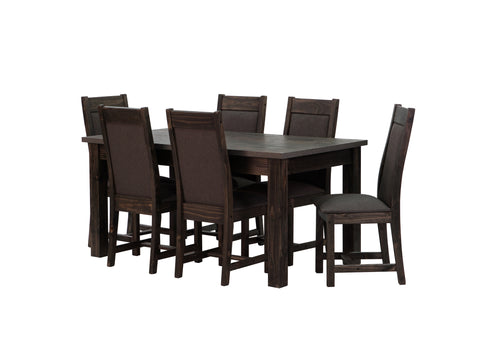 AMBER 7PCE DINING SET MOCCA BROWN ETVAAL