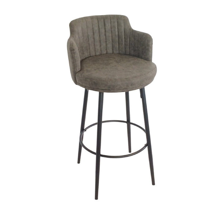 ARCHIE SWIVEL BAR CHAIR - PU GREY HELD