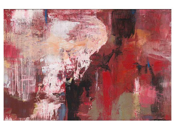 ABSTRACT ART 124 WOODEN FRAME REDR