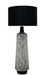 ATOLEA LAMP W/BLACK SHADE NOLDEN BROTHERS WOODEN