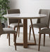 BENNETT 1.35 ROUND DINING TABLE OFF WHITE/NATURAL W/GLASS PROV