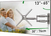 BARKAN FULL MOVEMENT XTRA LONG WALL MOUNT BRACKET 13" - 65" BARK