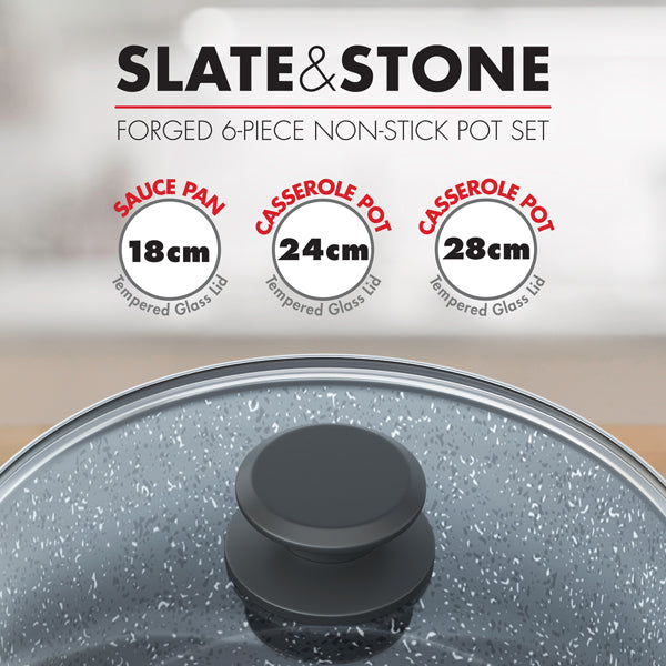 BR 6PC SLATE & STONE FORGED POT SET BERE