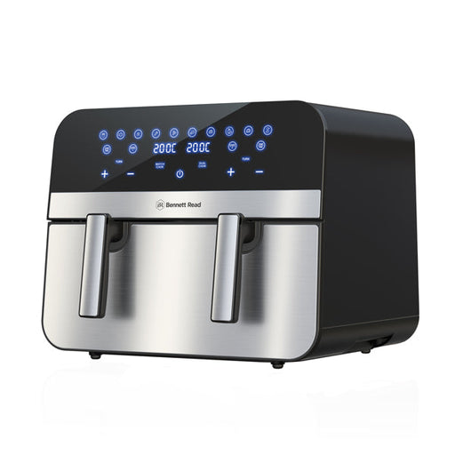 BR 10.3L TRIPLE ZONE AIR FRYER BLACK & SILVER TEVO
