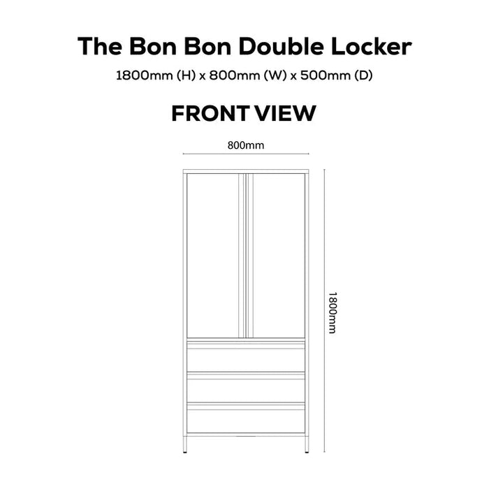 BON BON DOUBLE LOCKER - DARK FLINT POPS