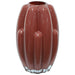 DEEP CORAL VASE 21CM TRAN