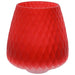 FROSTED STRAWBERRY VASE/HURRICANE 25CM TRAN
