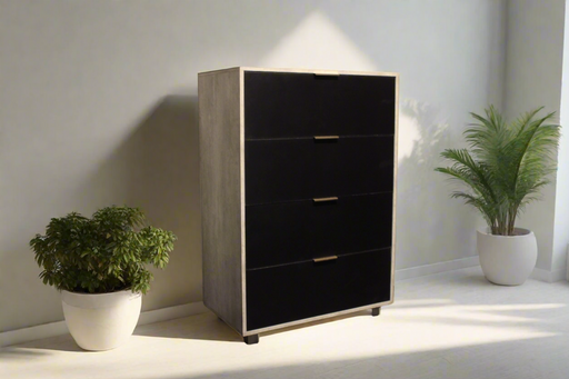 CHEST OF DRAWER OAK & GLOSS AEST