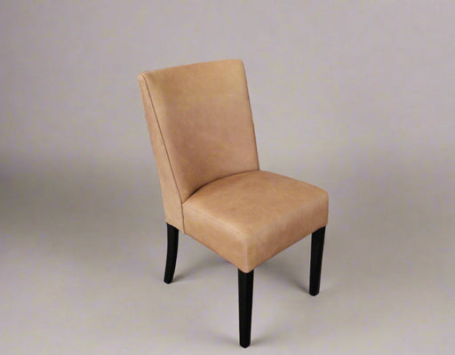 CHOBE DINING CHAIR F/LEATHER - TAN FOUR CORNERS