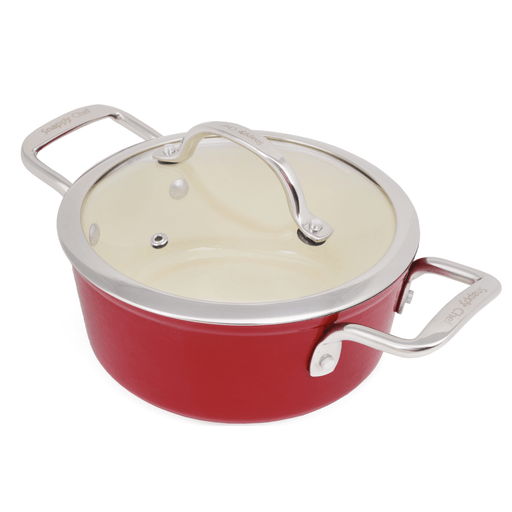 SNAPPY CHEF 24CM SUPERLIGHT CAST IRON CASSEROLE SNAPPY CHEF