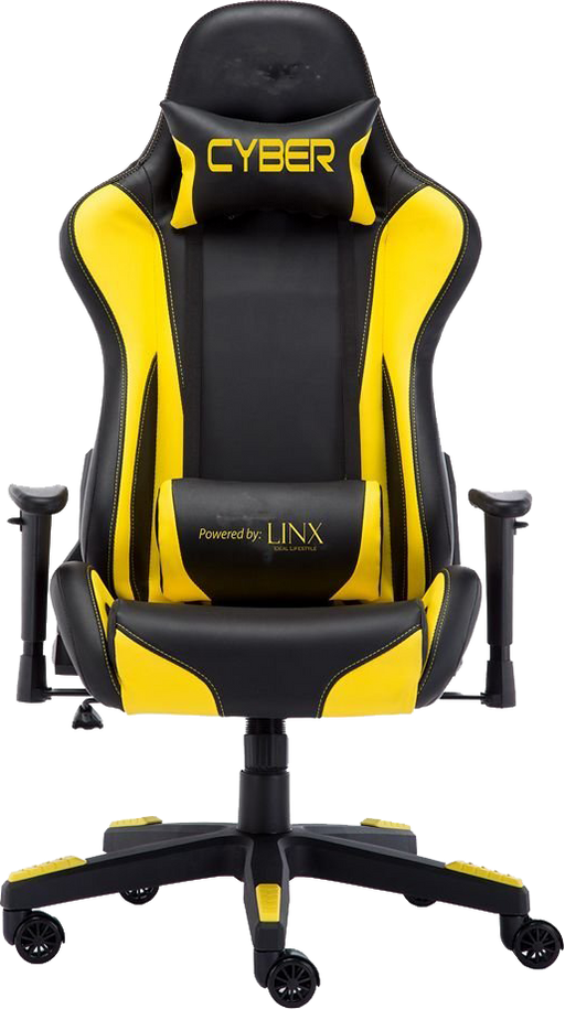CYBER RACING HIGHBACK CHAIR (BLACK&YELLOW) 150KG CDENS
