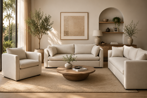 3PCE 3/2/1 LIRA LUXE LOUNGE SUITE - PERFORMANCE LUXE STONE F ZORO