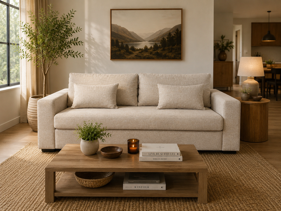 ZUVA 3 DIV COUCH - TEXTURED SAFARI FABRIC ZORO