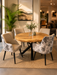 5PCE EVAN D/R/S - STELLA CHAIRS FABRIC FOUR