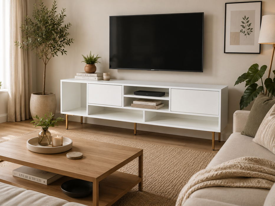 APOLLO GOLD/WHITE TV STAND - PROUDLY NAMIBIAN CCTE
