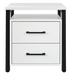 WHITE FRAME 2 DRAWER PEDESTAL COOL