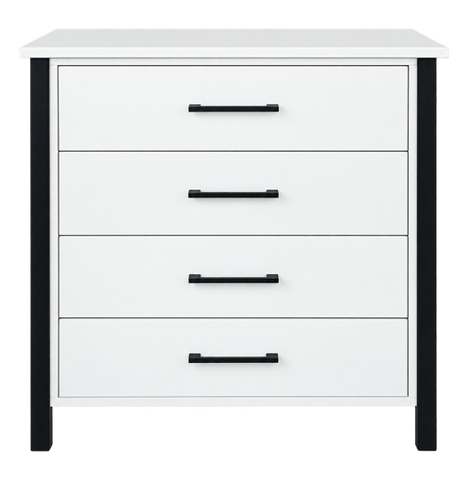 WHITE FRAMED CHEST OF DRAWER COOL