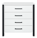 WHITE FRAMED CHEST OF DRAWER COOL