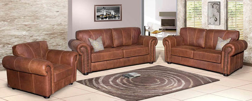 3PC CHRISTINA F/LEATHER LOUNG SUITE EARTHLINE FURNITURE