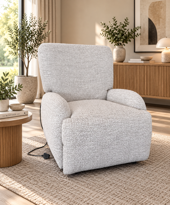 COCOON POWER RECLINER - MERINO COTTON FABRIC EART