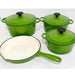 7 PCS CAST IRON POT SET- LIGHT GREEN MABRUK IMPORT & EXPORT