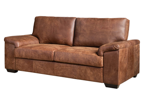 CORNWALL 2 DIV LEATHER COUCH - BUFFALO CONCRETE FOUR CORNERS LOUNGE