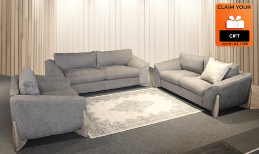 3PCE 3.2.1 CROSBY L/SUITE FABRIC EARTHLINE FURNITURE