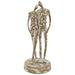 COUPLE FIGURINE GOLD/ WHITE WASH TRAN