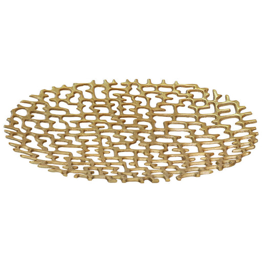 GOLD OVAL LATTICE DECOR 61X34CM TRAN