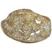 VOLCANIC FLAT BOWL GOLD/WHITE 36CM TRAN