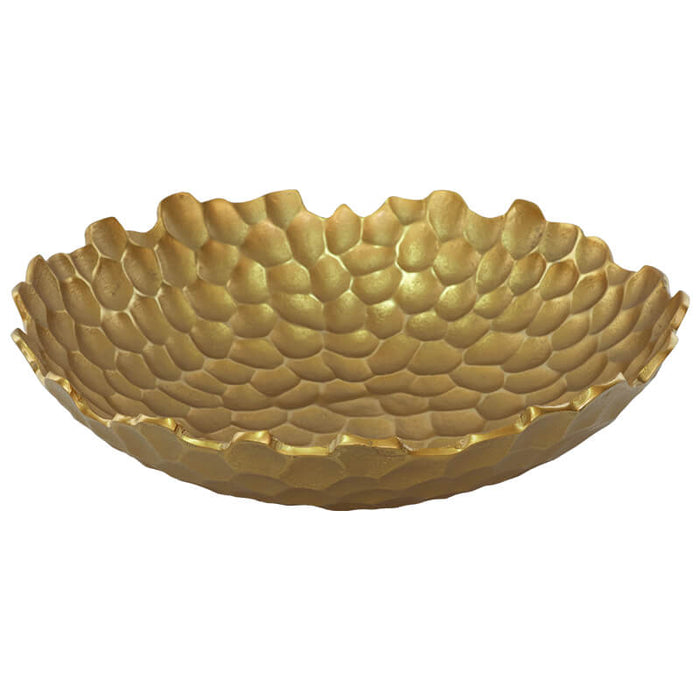 HONEY BOWL ROUGH GOLD 42CM TRAN