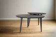 DELTA COFFEE TABLE - MANGO WOOD AND METAL BLACK FOUR CORNERS