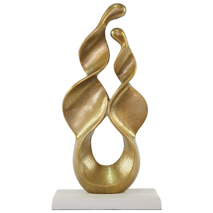 SCULPURE GOLD/WHITE 23X12X45CM TRAN