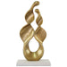 SCULPURE GOLD/WHITE 23X12X45CM TRAN