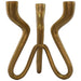 ROLDAN 3 LIGHT C/HOLDER GOLD 25CM TRAN