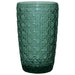 WEAVE GREEN HI BALL 380ML SET OF 6 TRANS NATAL CUT GLASS