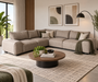 3PCE DUNE CORNER LOUNGE SUITE - BJORN CEMENT FABRIC EART