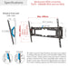 BARKAN FIXED WALL MOUNT BRACKET WITH TILT UP TO 100" BARK