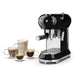 Smeg ECF01BLSA coffee machine front view glossy black