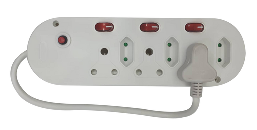 ELECTROSENSE 6 WAY MULTIPLUG 3x16A + 3x5A 2 PIN SOCKETS BARK