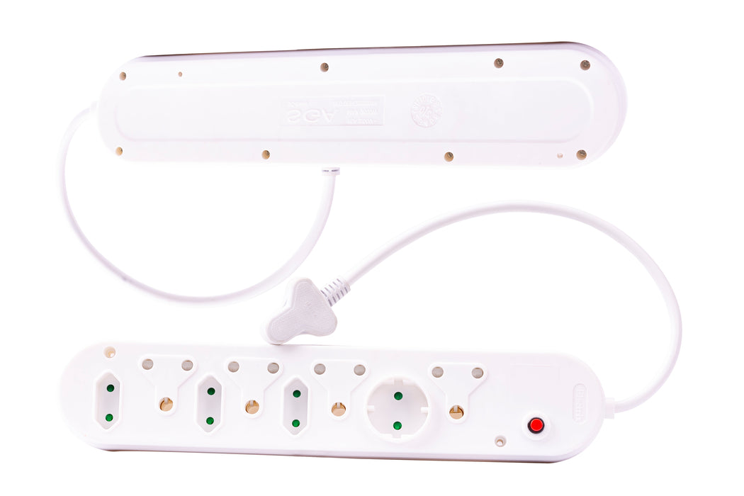 ELECTROSENSE 8 WAY MULTIPLUG 5x16A + 3x5A 2 PIN SOCKETS BARK