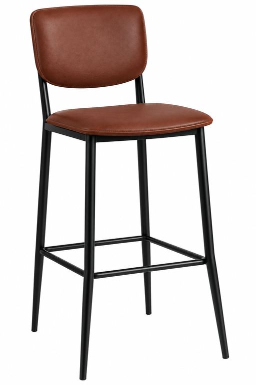 EMMY BAR CHAIR FULL LEATHER  TAN ANJI