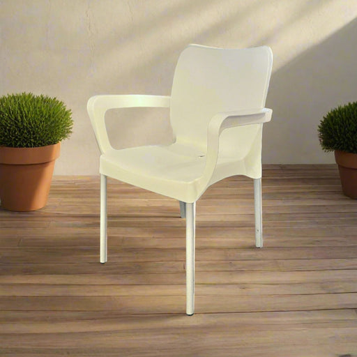 FASTLINE CANTEEN ARMCHAIR WHITE WALT
