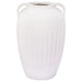 PLATO WHITE HANDLED VASE 44X29CM TRAN