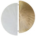 WHITE/GOLD FAN WALL ART 66CM TRAN